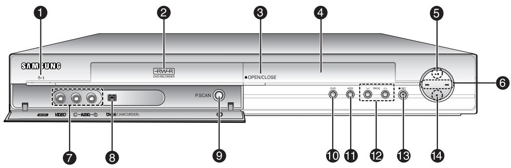 SAMSUNG DVD-HR734A - Voorpaneel - 1