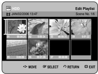 SAMSUNG DVD-HR734A - Moving a Scene (Changing the Position of a Scene) - 2
