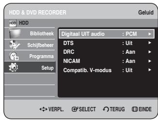 SAMSUNG DVD-HR734A - De geluidsopties instellen - 2