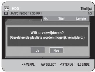 SAMSUNG DVD-HR734A - Druk op de toetsen om Verw. te selecteren en druk verwolgens op OK of op de toets . - 1