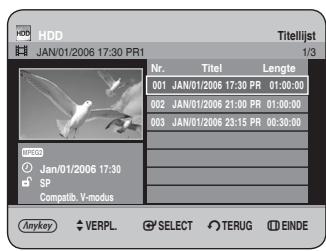 SAMSUNG DVD-HR734A - De toets TITLE LIST gebruiken - 1