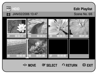 SAMSUNG DVD-HR734A - Moving a Scene (Changing the Position of a Scene) - 4