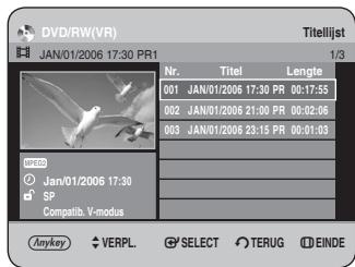 SAMSUNG DVD-HR734A - De toets TITLE LIST gebruiken - 1
