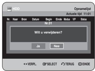 SAMSUNG DVD-HR734A - Opnamelijst verwijderen - 2