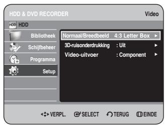 SAMSUNG DVD-HR734A - De opties voor videouitvoer instellen - 2