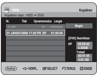 SAMSUNG DVD-HR734A - Een geselecteerde titel uit de kopieerlijst voorvertonen - 1
