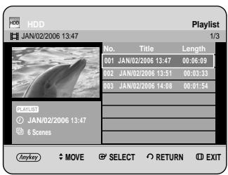SAMSUNG DVD-HR734A - Using the PLAY LIST button - 1