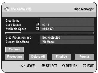 SAMSUNG DVD-HR734A - Editing the Disc Name - 4