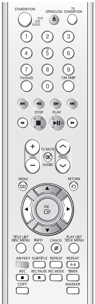 SAMSUNG DVD-HR734A - Toetsen op de afstandsbediening voor het afspelen van MP3's - 1