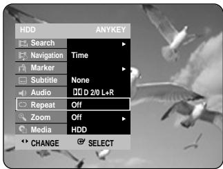 SAMSUNG DVD-HR734A - Press the buttons to select the Repeat. - 1