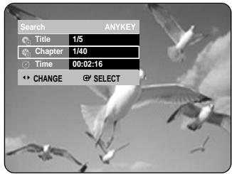SAMSUNG DVD-HR734A - Moving to a scene directly using the ANYKEY - 10