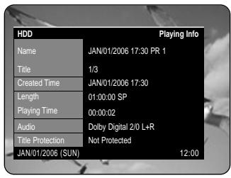 SAMSUNG DVD-HR734A - - About INFO button - - 3