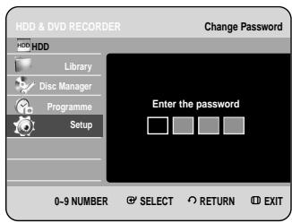 SAMSUNG DVD-HR734A - Changing the Password - 2