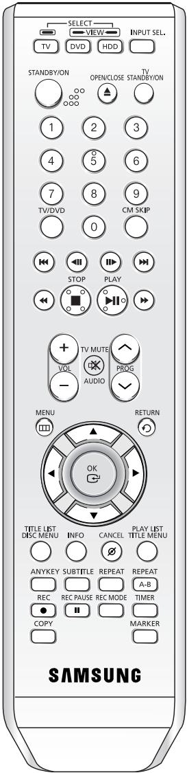 SAMSUNG DVD-HR734A - Deafstandsbediening instellen - 1