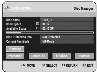 SAMSUNG DVD-HR734A - Editing the Disc Name - 7
