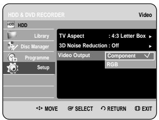 SAMSUNG DVD-HR734A - Setting up Video Output Options - 3