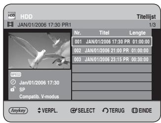 SAMSUNG DVD-HR734A - De toets TITLE LIST gebruiken - 1