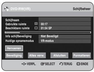 SAMSUNG DVD-HR734A - Druk op de toetsen om Schijfbeheer te selecteren en druk verzolgens op OK of op de toets. - 1