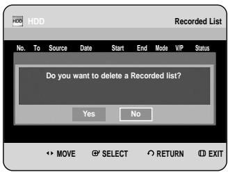 SAMSUNG DVD-HR734A - Clear Recorded List - 2
