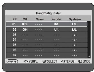 SAMSUNG DVD-HR734A - Zenders handmatig instellen - 4