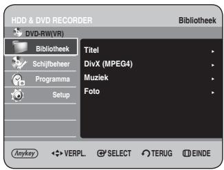SAMSUNG DVD-HR734A - Druk in de stopstand op de toets MENU. - 1