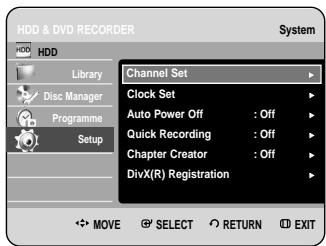 SAMSUNG DVD-HR734A - Setting the Clock - 3