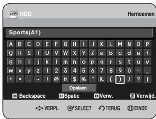SAMSUNG DVD-HR734A - Selecteer de gewenste tekens met de toetsen en druk cervolgens op de toets OK. - 1