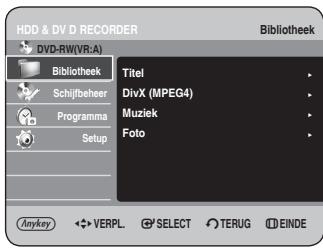 SAMSUNG DVD-HR734A - Druk in de stopstand op de toets MENU. - 1
