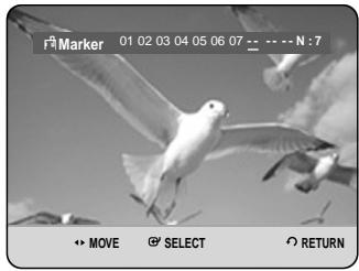 Marker 01 02 03 04 05 06 07 -- --- N : 7 MOVE SELECT RETURN