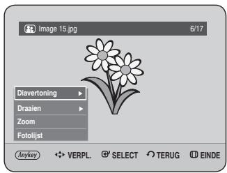Image 15.jpg 6/17 Diavertoning Draaien Zoom Fotolijat Anykey VERPL. SELECT TERUG EINDE