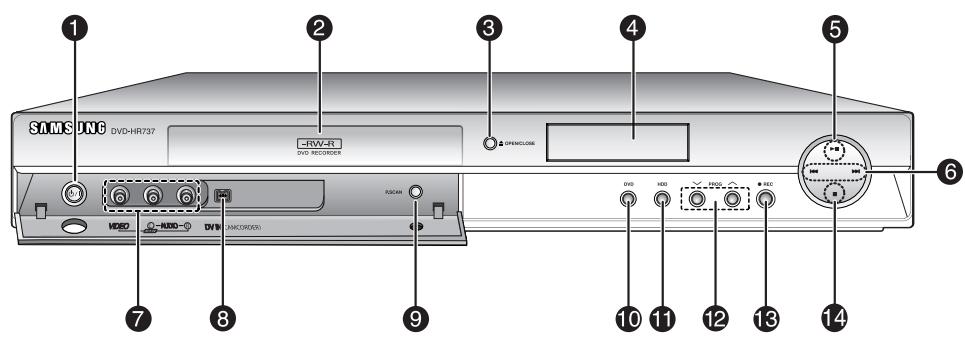 SAMSUNG DVD-HR735 - Voorpaneel - 2