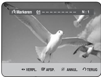 Markeren 01 N : 1 VERPL. AFSP. ANNUL. TERUG