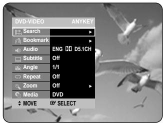 DVD-VIDEO ANYKEY Search Bookmark Audio ENG D5.1CH Subtitle Off Angle 1/1 Repeat Off Zoom Off Media DVD MOVE SELECT
