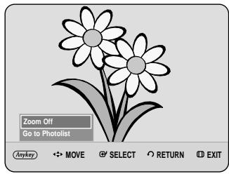 Zoom Off Go to Photolist Anyway MOVE SELECT RETURN EXIT