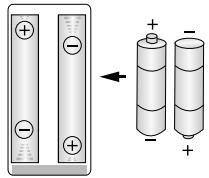 Diagram showing two battery cells with positive and negative charges, one with an arrow indicating transformation.