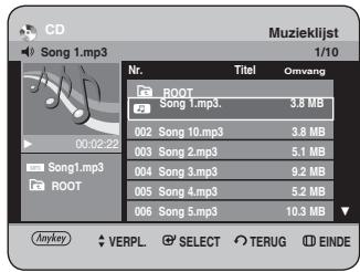 CD Song 1.mp3 Muzieklist 1/10 Nr. Titel Omvang ROOT Song 1.mp3. 3.8 MB 002 Song 10.mp3 3.8 MB 003 Song 2.mp3 5.1 MB 004 Song 3.mp3 9.2 MB 005 Song 4.mp3 5.2 MB 006 Song 5.mp3 10.3 MB Anykey VERPL. SELECT TERUG EINDE