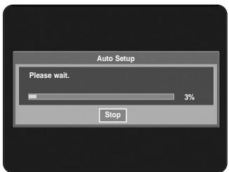 Auto Setup Please wait. 3% Stop
