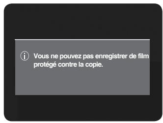 Vous ne pouvez pas enregistrer de film protégé contre la copie.