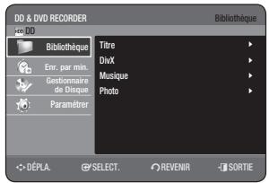 SAMSUNG DVD-HR770 - NAVIGATION DANS LES MENUS À L'ÉCRAN - 1