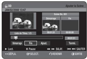 SAMSUNG DVD-HR770 - Ajout d'une scene - 1