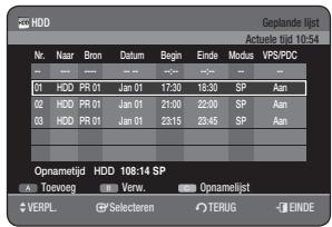 SAMSUNG DVD-HR770 - De geplande lijst bewerken - 1