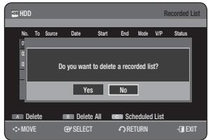 SAMSUNG DVD-HR770 - Clear Recorded List - 1