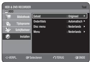 SAMSUNG DVD-HR770 - DE TAALOPTIES INSTELLEN - 1