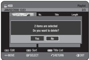 SAMSUNG DVD-HR770 - Using the PLAY LIST button - 4