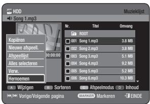 SAMSUNG DVD-HR770 - DE NAAM VAN EEN MUZIEK-, FOTO- OF DIVX-BESTAND WIJZIGEN - 2
