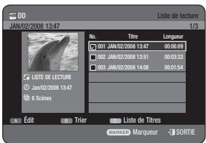 SAMSUNG DVD-HR770 - Utilisation du bouton PLAY LIST - 2