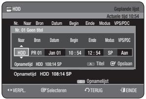 SAMSUNG DVD-HR770 - De toets TIMER gebruiken - 3