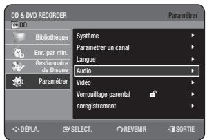 SAMSUNG DVD-HR770 - CONFIGURATION DES OPTIONS AUDIO - 1