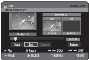SAMSUNG DVD-HR770 - Modifying a Scene (Replacing a Scene) - 1