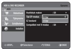 SAMSUNG DVD-HR770 - Tijdinstelling EP-modus - 1